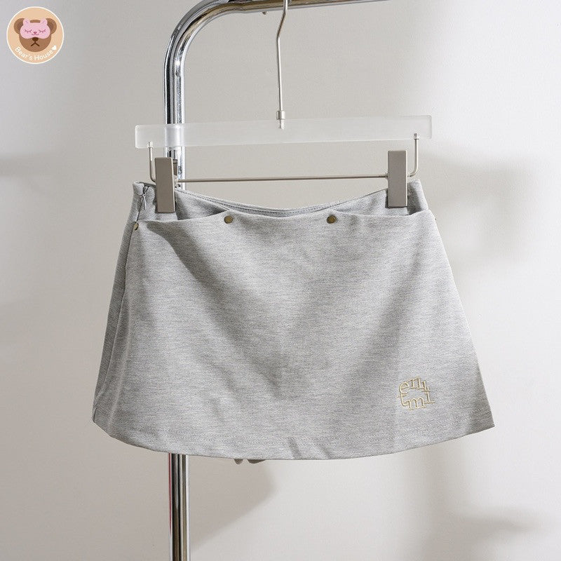 Eternal Skirt กระโปรงกางเกง ผ้ายืด งานป้าย ปักตัวอักษร