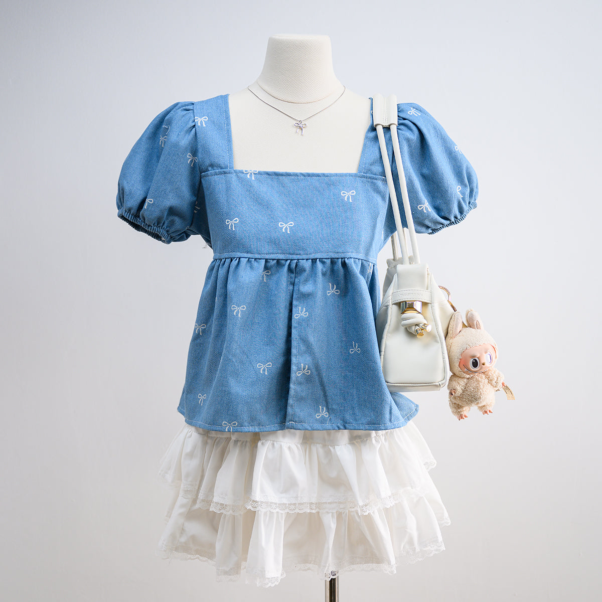 Pocket Bow Denim Shirt